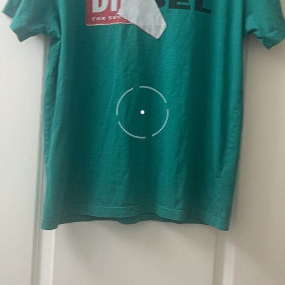 Diesel Green Logo Patchwork T-Shirt Size L Graphic Streetwear Tee - Picture 6 of 7